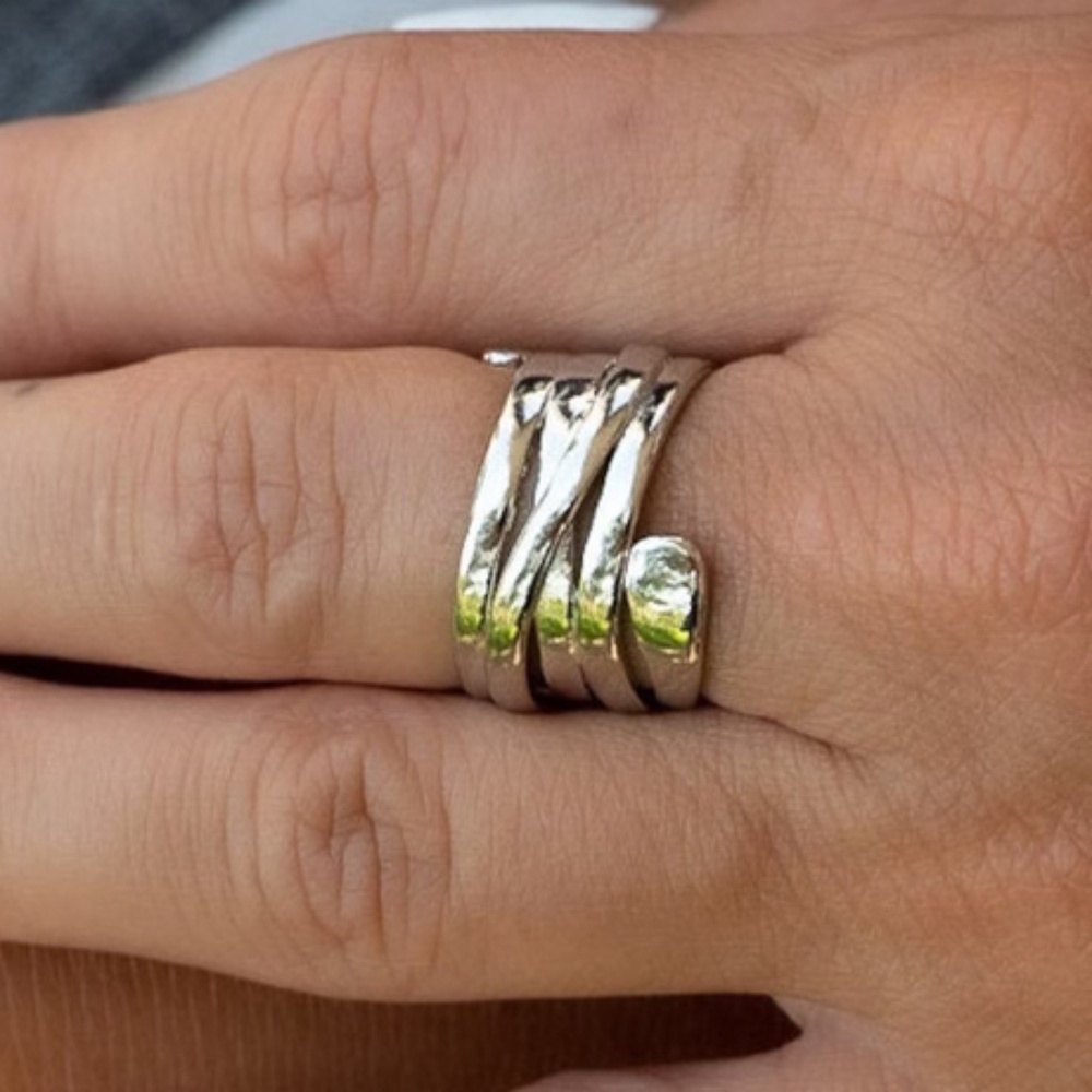 NEW Irregular geometric ring, two rings in one! by OtherWiseJewelry